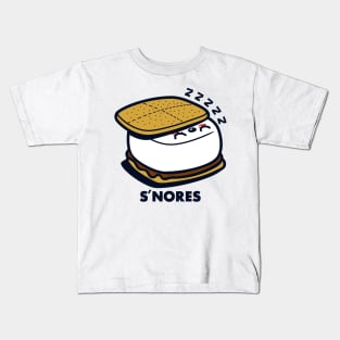 S'nores Cute Funny Kawaii Smores Snoring Sleeping Kids T-Shirt